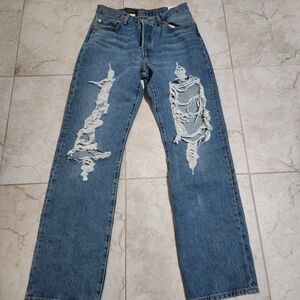 Distressed Blue Women's Jeans